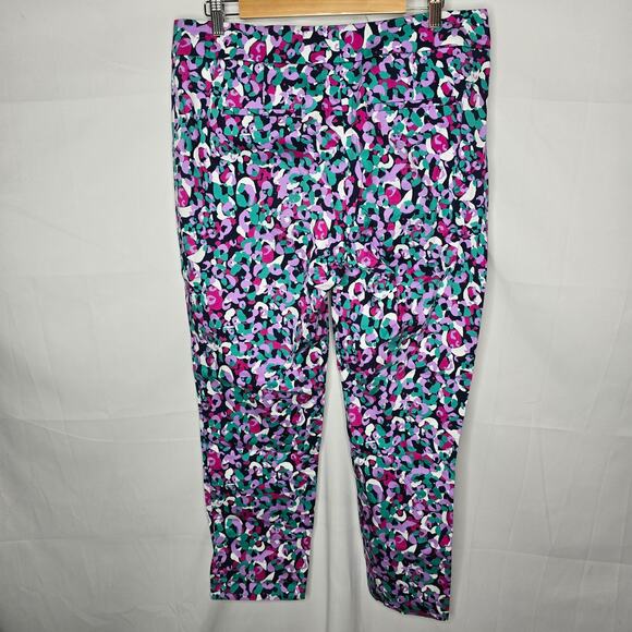 Pappagallo The Chelsea Jade Multicolor Crop Ankle Pants Size 10 - Picture 8 of 9